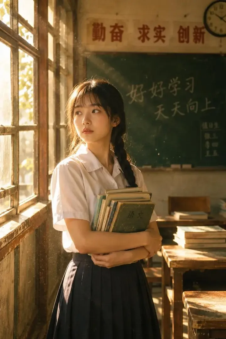 短剧《重回九零当学霸》竖版海报，穿越重生题材，许南枝主演